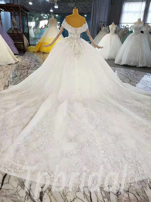 sparkly lace wedding dress 947-007