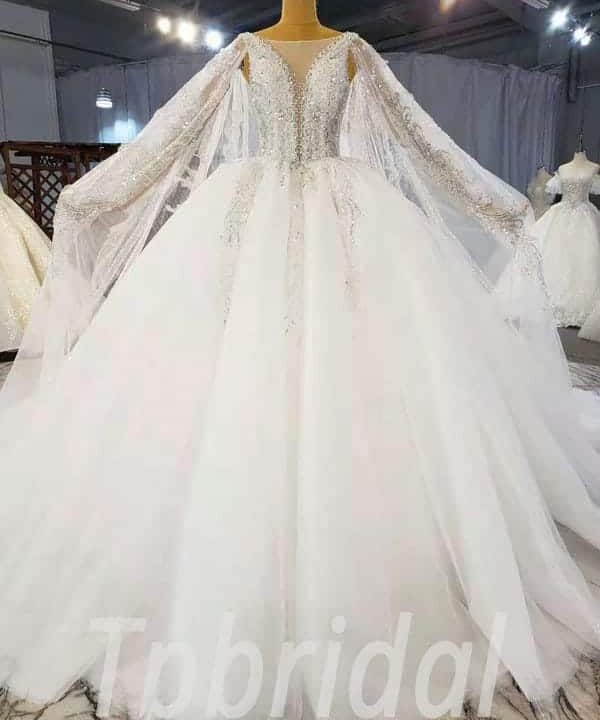 cape wedding dress 970-002
