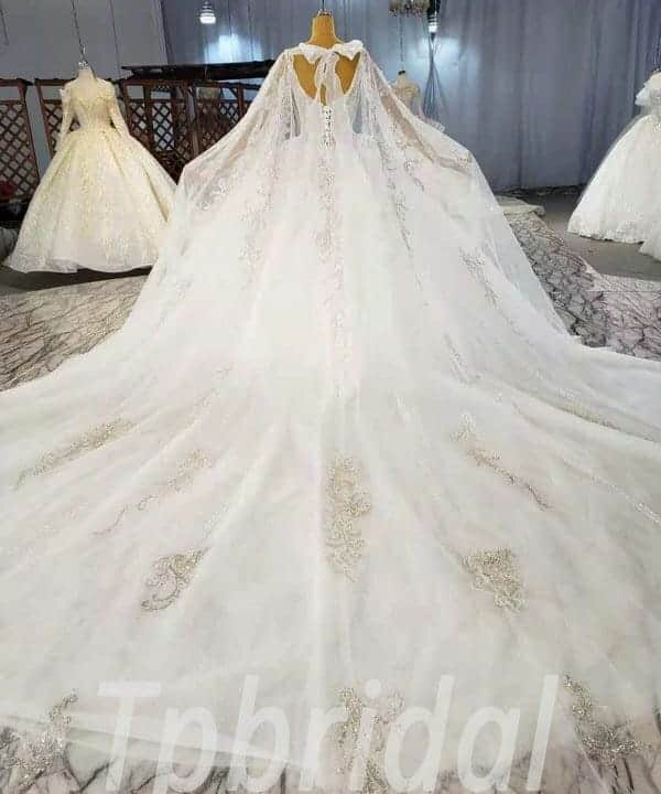 cape wedding dress 970-007