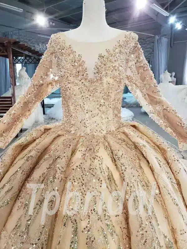 gold wedding gown 978-003