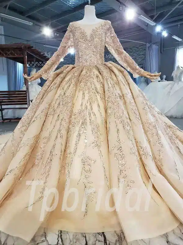 gold wedding gown 978-008