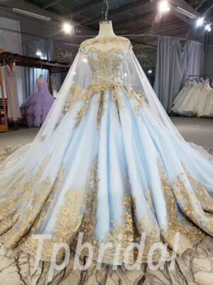 light blue wedding dress 962-004