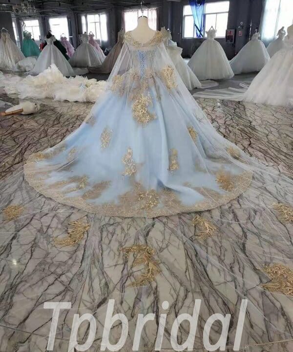 light blue wedding dress 962-006