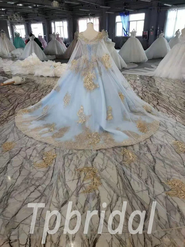 light blue wedding dress 962-006