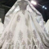 white and silver wedding dress 979-009