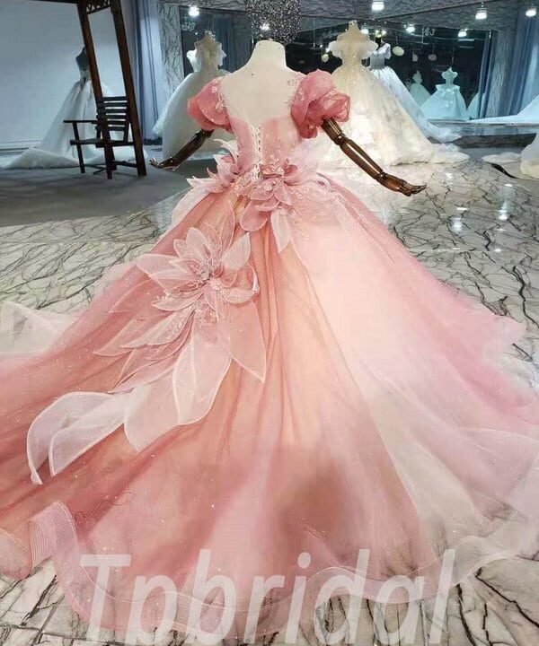pink flower girl dress 982-003
