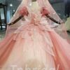 pink flower girl dress 982-004