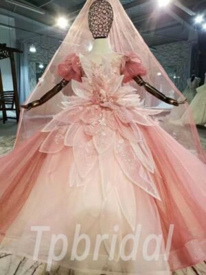 pink flower girl dress 982-004