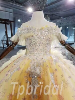 yellow flower girl dress 983-008