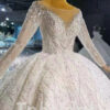 ball gown long sleeve wedding dress 991-002