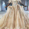 gold flower girl dress 1002-001