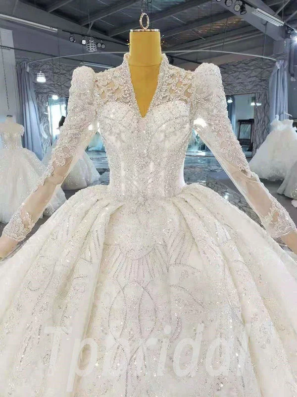 lace beaded wedding dress 1000-001