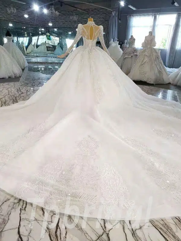 lace beaded wedding dress 1000-004
