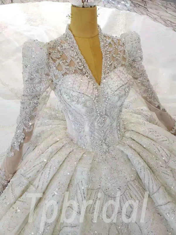 lace beaded wedding dress 1000-007