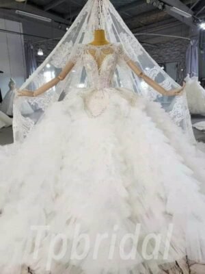 puffy wedding dress 1001-001