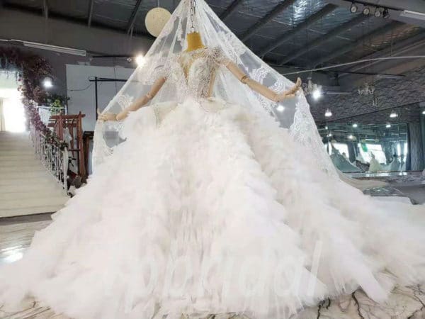 puffy wedding dress 1001-006
