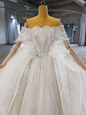 simple ball gown wedding dress 1004-005