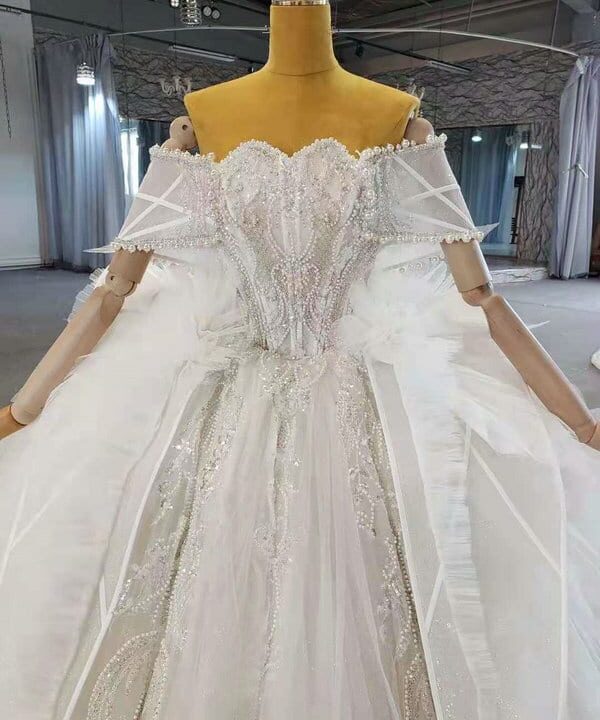 simple ball gown wedding dress 1004-005