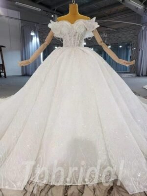 flower lace wedding dress 1009-001