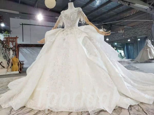 heavily beaded wedding dress 1010-001