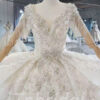 heavily beaded wedding dress 1010-003