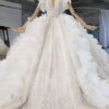 pearl beaded wedding dress 1015-003