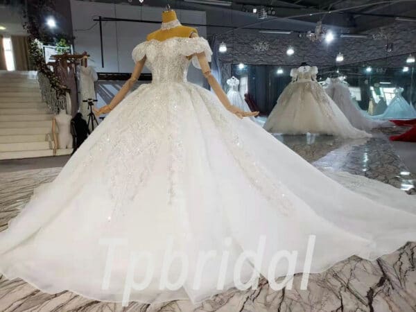 full beaded wedding dress 1023-002