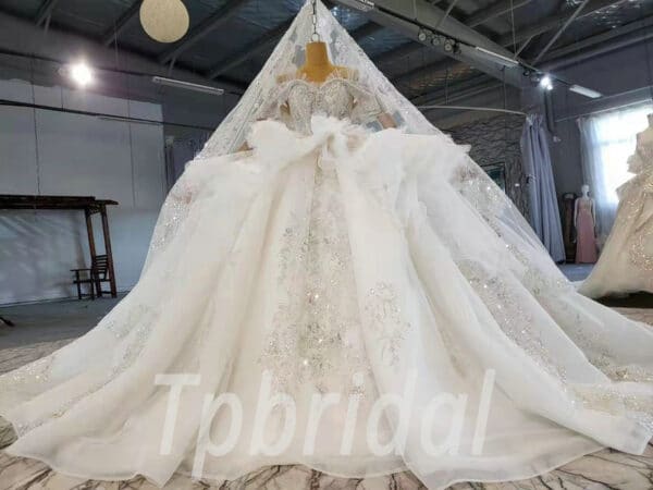 off the shoulder princess wedding dress 1018-001