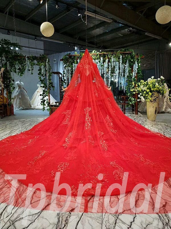 Red wedding dresses bridal gown online shopping • tpbridal