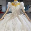 short sleeve ball gown wedding dress 1034-007