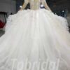 ball gown wedding dress with sleeves 1036-001