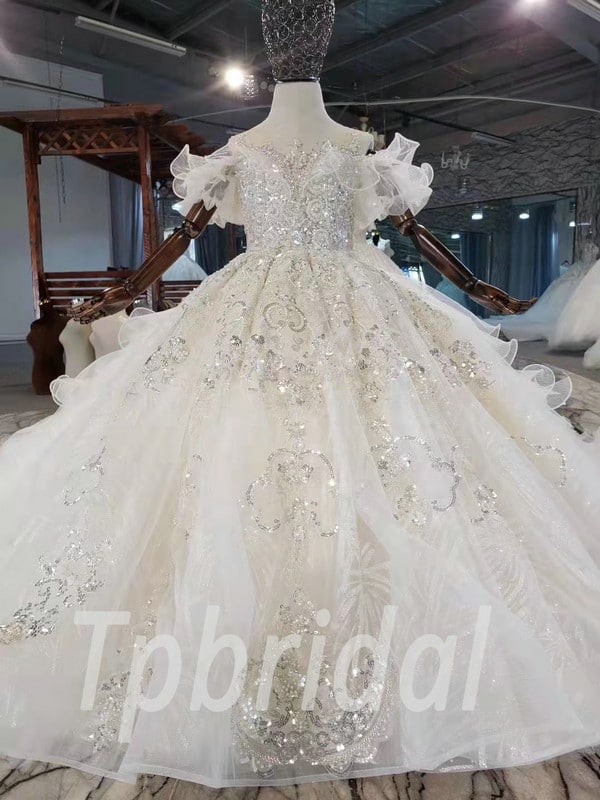 flower girl wedding dress with train 1041-001