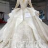 satin and tulle wedding dress 1039-005