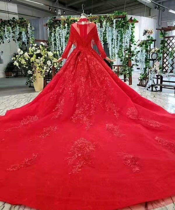 red bridal gown 1045-002