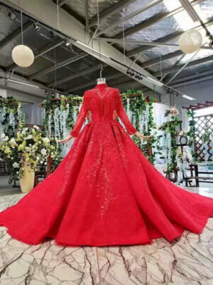 red bridal gown 1045-006
