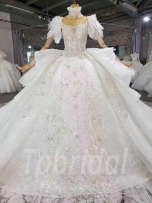 big white wedding dress 1048-001