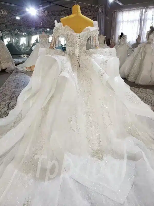 off the shoulder princess wedding dress 1054-002