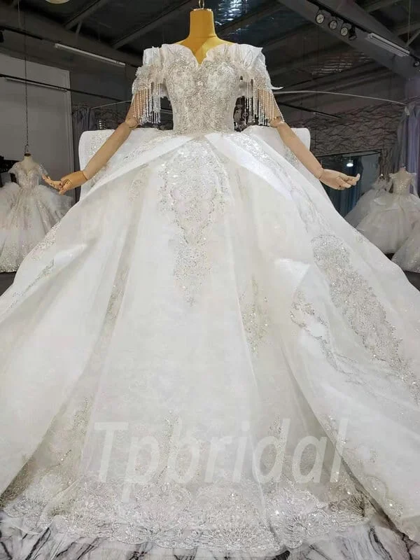 off the shoulder princess wedding dress 1054-003