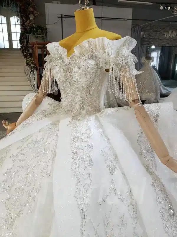 off the shoulder princess wedding dress 1054-006