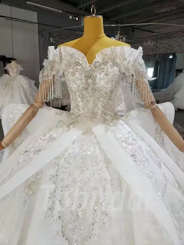 off the shoulder princess wedding dress 1054-007