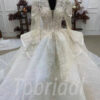 lace v neck wedding dress 1059-005