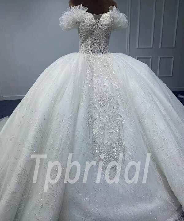 ball gown wedding dress with bling 1073-001
