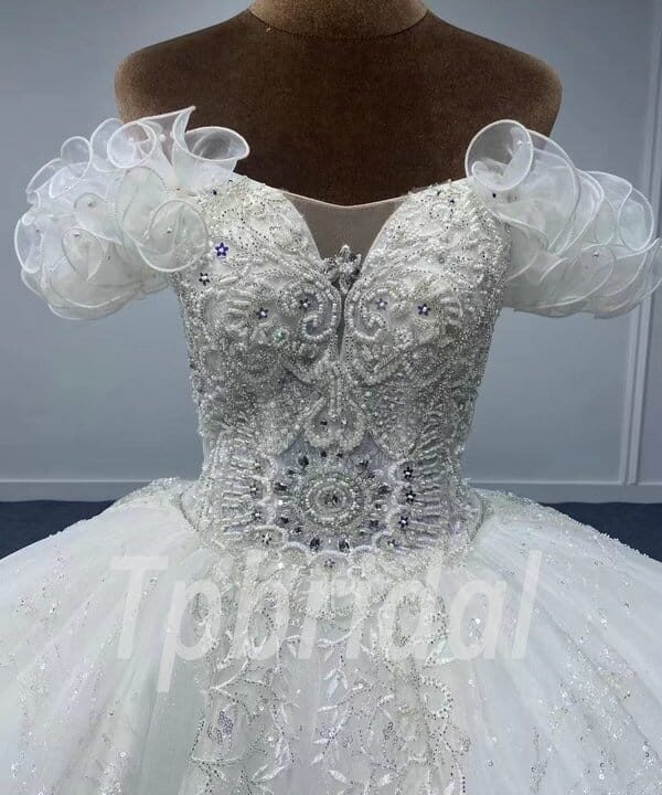 ball gown wedding dress with bling 1073-004