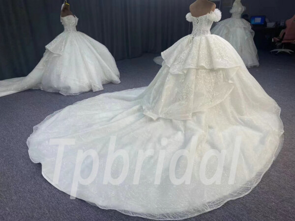 ball gown wedding dress with bling 1073-007