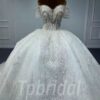 lace and pearl wedding dress 1067-006