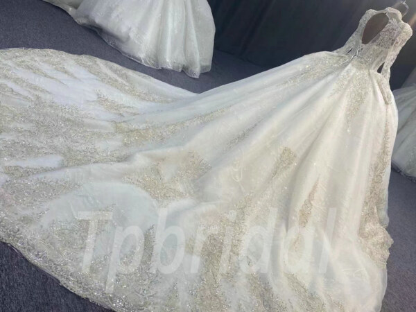 long sleeve beaded wedding dress 1066-007