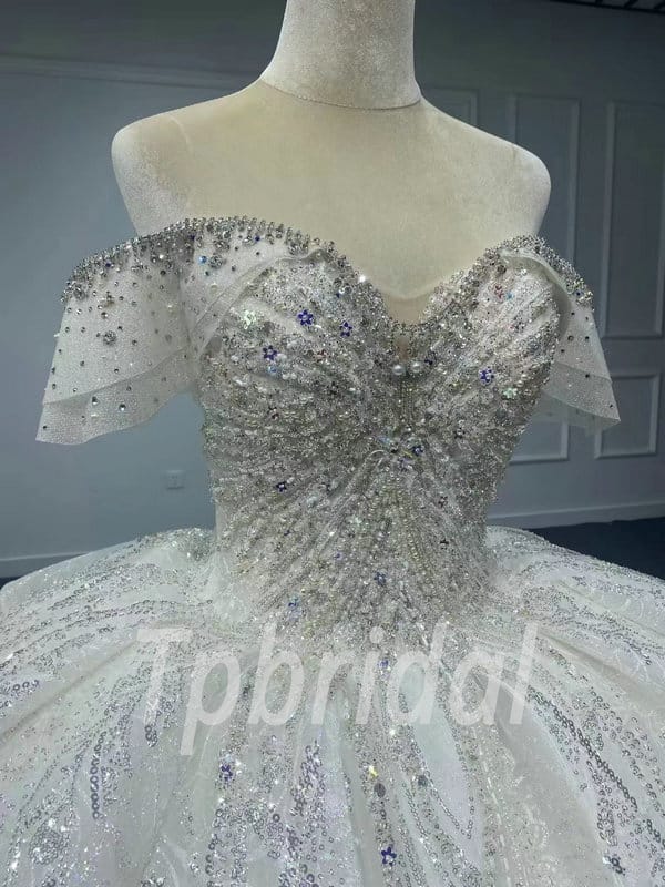 Princess Style Wedding Dress Sweetheart Ball Gown With Train