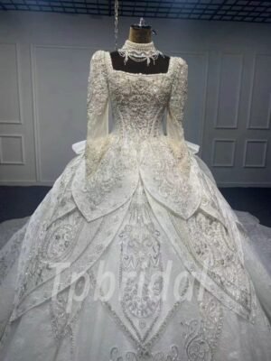 square neck wedding dress 1064-005