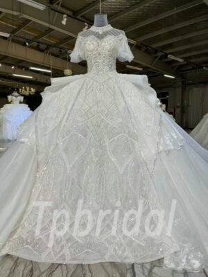 turtleneck wedding dress-1088001