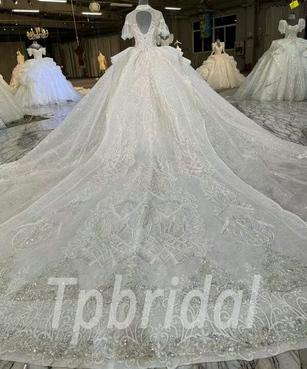 turtleneck wedding dress-1088003